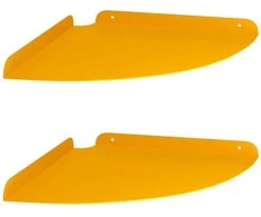 Plūduriuojanti lentyna 2 pcs Garučių geltona 30 x 30 x 2 cm