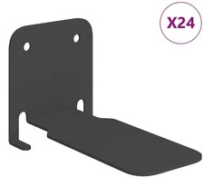 Plūduriuojanti lentyna 24 pcs Juodas 6 x 10,8 x 6,6 cm