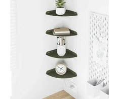 Plūduriuojanti lentyna 4 pcs Alyvuogių žalia 18 x 18 x 2 cm