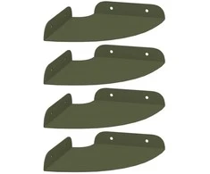 Plūduriuojanti lentyna 4 pcs Alyvuogių žalia 15 x 15 x 2 cm