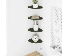 Plūduriuojanti lentyna 4 pcs Alyvuogių žalia 15 x 15 x 2 cm