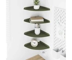 Plūduriuojanti lentyna 4 pcs Alyvuogių žalia 24 x 24 x 2 cm
