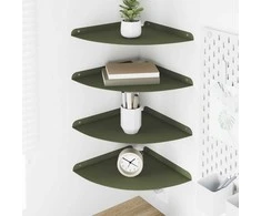 Plūduriuojanti lentyna 4 pcs Alyvuogių žalia 30 x 30 x 2 cm