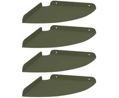 Plūduriuojanti lentyna 4 pcs Alyvuogių žalia 24 x 24 x 2 cm