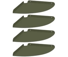 Plūduriuojanti lentyna 4 pcs Alyvuogių žalia 30 x 30 x 2 cm