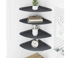 Plūduriuojanti lentyna 4 pcs Antracitas 30 x 30 x 2 cm