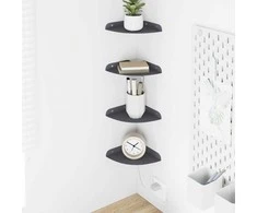 Plūduriuojanti lentyna 4 pcs Antracitas 15 x 15 x 2 cm