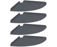 Plūduriuojanti lentyna 4 pcs Antracitas 30 x 30 x 2 cm