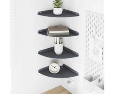 Plūduriuojanti lentyna 4 pcs Antracitas 24 x 24 x 2,3 cm