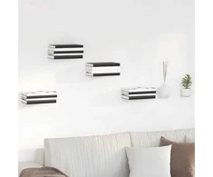 Plūduriuojanti lentyna 4 pcs Baltas 6 x 10,8 x 6,6 cm
