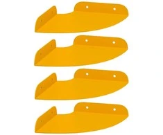 Plūduriuojanti lentyna 4 pcs Garučių geltona 15 x 15 x 2 cm