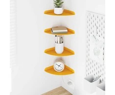 Plūduriuojanti lentyna 4 pcs Garučių geltona 18 x 18 x 2 cm