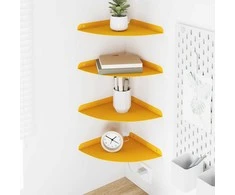 Plūduriuojanti lentyna 4 pcs Garučių geltona 24 x 24 x 2 cm