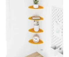 Plūduriuojanti lentyna 4 pcs Garučių geltona 15 x 15 x 2 cm