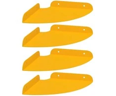 Plūduriuojanti lentyna 4 pcs Garučių geltona 18 x 18 x 2 cm