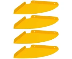 Plūduriuojanti lentyna 4 pcs Garučių geltona 24 x 24 x 2 cm