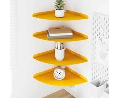 Plūduriuojanti lentyna 4 pcs Garučių geltona 30 x 30 x 2 cm
