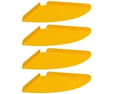 Plūduriuojanti lentyna 4 pcs Garučių geltona 30 x 30 x 2 cm