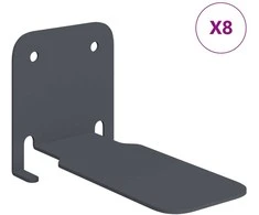 Plūduriuojanti lentyna 8 pcs Antracitas 6 x 10,8 x 6,6 cm
