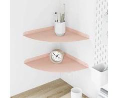 Plūduriuojanti lentyna su lentyna 2 pcs Rožinė 30 x 30 x 2 cm