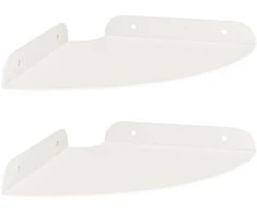 Plūduriuojanti lentyna su lentyna 2 pcs Baltas 18 x 18 x 2 cm