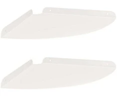 Plūduriuojanti lentyna su lentyna 2 pcs Baltas 30 x 30 x 2 cm