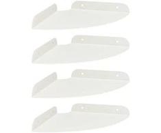 Plūduriuojanti lentyna su lentyna 4 pcs Baltas 18 x 18 x 2 cm