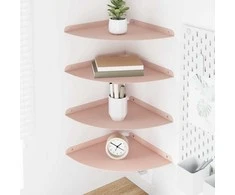 Plūduriuojanti lentyna su lentyna 4 pcs Rožinė 30 x 30 x 2 cm