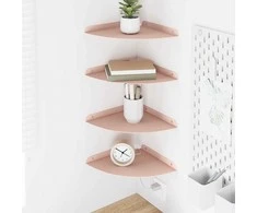 Plūduriuojanti lentyna su lentyna 4 pcs Rožinė 24 x 24 x 2 cm