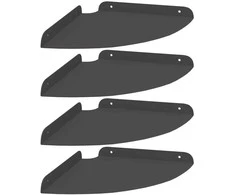 Plūduriuojanti lentyna su lentyna 4 pcs Juodas 24 x 24 x 2 cm