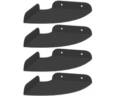 Plūduriuojanti lentyna su lentyna 4 pcs Juodas 15 x 15 x 2 cm