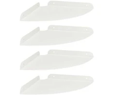 Plūduriuojanti lentyna su lentyna 4 pcs Baltas 24 x 24 x 2 cm
