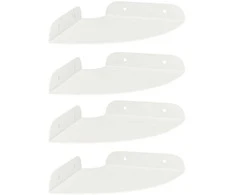 Plūduriuojanti lentyna su lentyna 4 pcs Baltas 15 x 15 x 2 cm