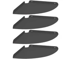 Plūduriuojanti lentyna su lentyna 4 pcs Juodas 30 x 30 x 2 cm