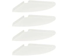 Plūduriuojanti lentyna su lentyna 4 pcs Baltas 30 x 30 x 2 cm