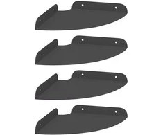 Plūduriuojanti lentyna su lentyna 4 pcs Juodas 18 x 18 x 2 cm