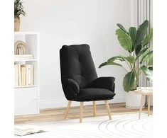 Fotelis krėslas Juoda 69 x 74 x 93 cm Audinys ir Fanera