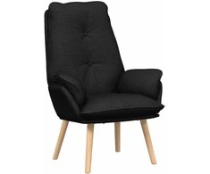 Fotelis krėslas Juoda 69 x 74 x 93 cm Audinys ir Fanera