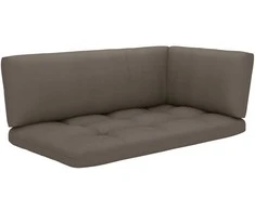 Lauko baldų komplektas Poilsio komplektas iš palečių su pagalvėlėmis, 6 dalių, pušis