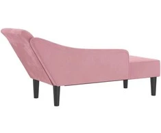 Poilsio sofa su pagalvėlėmis, rožinės spalvos, aksomas