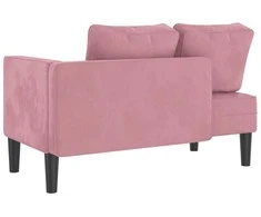 Poilsio sofa su pagalvėlėmis, rožinės spalvos, aksomas