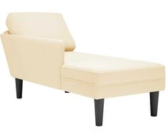 Poilsio sofa su pagalvės kreminiu velveto audinys