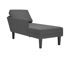 Poilsio sofa su pagalvės tamsiai pilkos spalvos velveto audinys