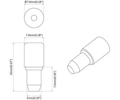 Policis 2 Sidabro 7 x 16 mm Geležis
