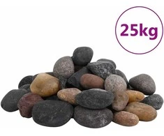 Poliruoti akmenukai, įvairių spalvų, 25kg, 5–8cm