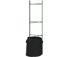 Pomidorų narvai su augalų maišeliais, 6vnt., 116cm, plienas/PP