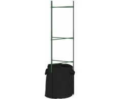 Pomidorų narvai su augalų maišeliais, 6vnt., 116cm, plienas/PP