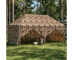 Pop-up Gazebo su 4 Šoninėmis Sienelėmis 3 x 6 m Miško maskuotė