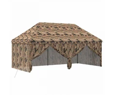 Pop-up Gazebo su 4 Šoninėmis Sienelėmis 3 x 6 m Miško maskuotė
