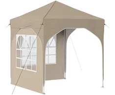 Pop-up šventinis palapinė 192 x 192 x 245 cm Kreminė